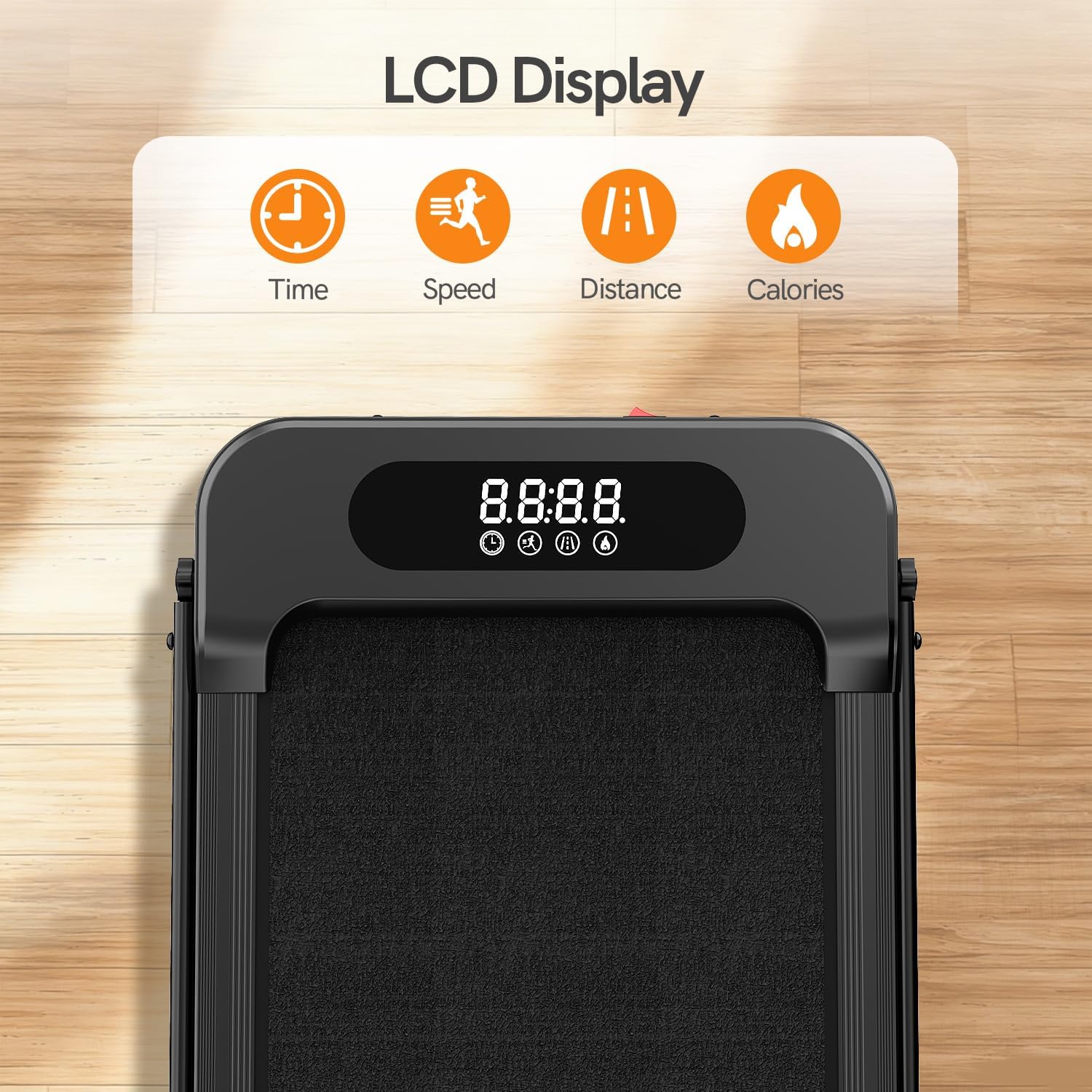 Un tapis roulant Fitvect avec écran LCD au sol