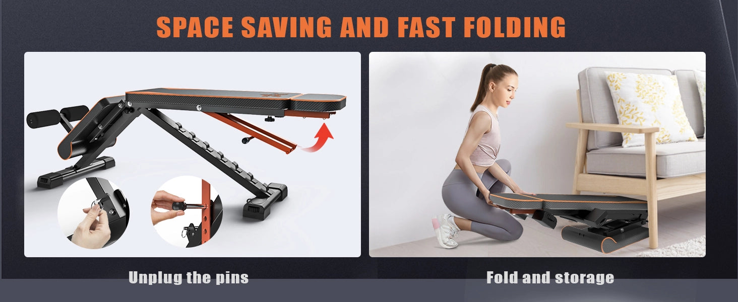 Produit peu encombrant et pliable rapidement, avec images d'utilisation et de montage.